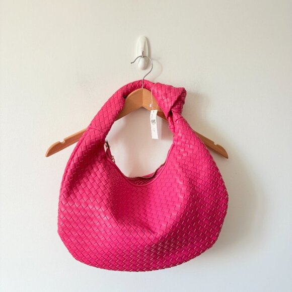 Anthropologie The Brigitte Satchel Purse Bag by Melie Bianco NWT Pink - Picture 6 of 8